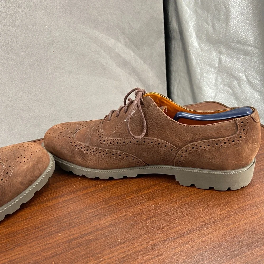 Timberland 96090 Mens 9.5 M Dress Shoes Brown Leather Waterproof Wingtip Oxford